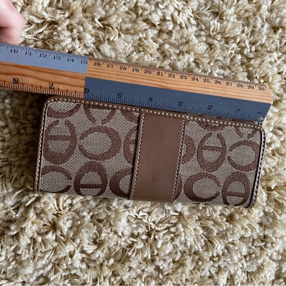 Canvas Trifold Wallet in Tan/Brown - Picture 5 of 7
